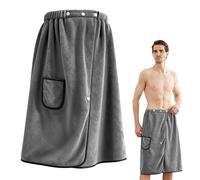 Spetsbst Grand paréo de sauna réglable 78 x 155 cm, serviette de sauna à séchage rapide pour sauna, salle de sport (gris foncé)