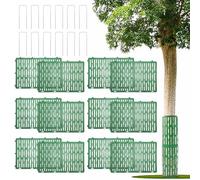 Spetsbst Lot de 12 protections pour tronc d'arbre - 33 x 20 cm - Avec 10 pinces en U - Extensible - Protection pour tronc d'arbre - Pour prévenir les tondeuses à gazon, les animaux
