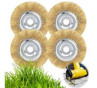 Spetsbst Lot de 4 brosses à joints rondes 110 x 16 mm Compatible avec Gloria Multibrush et autres accessoires Weedbrush Brosse de rechange pour enlever les mauvaises herbes, mousse, pierres