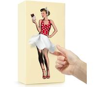Spextrum® Boîte à mouchoirs en Forme de Jupe Volante - Charmante Pop Art Vintage, remodelage après Chaque Distribution, pondérée en métal avec étui intérieur, Coffret Cadeau - Conçue par Spextrum®
