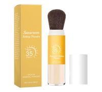 SPF Powder, Sunscreen Setting Powder, Lightweight Oil Control Matte Finish Formula, Sheer Mineral Cosmetic with Travel Size Brush, Face Protection for Makeup Hair Use, Multicolor