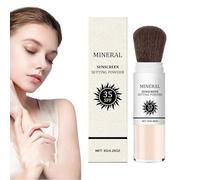 Spf Setting Powder, Mineral Sunblock, Face Sunscreen, Makeup Fixer, Breathable Coverage, Beach-Ready Accessory, Long-Lasting Protection, Natural Matte Finish, Outdoor Skincare Essential