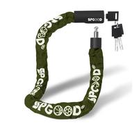 SPGOOD Antivol de vélo avec 3 clés, 90 cm en chaîne en acier de 6 mm, cadenas de vélo avec housse étanche, antivol haute sécurité pour vélo, vélo électrique, VTT, moto(Vert olive clair)