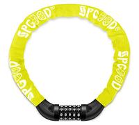 SPGOOD Chaîne Antivol Vélo à Code (14 Couleurs) Cadenas à Vélo avec 5 Chiffres Mot de Passe pour vélo, Moto, Porte, Portail(Jaune)