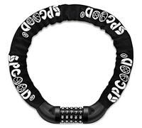 SPGOOD Chaîne Antivol Vélo à Code (14 Couleurs) Cadenas à Vélo avec 5 Chiffres Mot de Passe pour vélo, Moto, Porte, Portail (Noir)