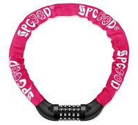 SPGOOD Chaîne Antivol Vélo à Code (14 Couleurs) Cadenas à Vélo avec 5 Chiffres Mot de Passe pour vélo, Moto, Porte, Portail(Rosa)