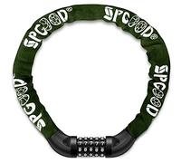 SPGOOD Chaîne Antivol Vélo à Code (14 Couleurs) Cadenas à Vélo avec 5 Chiffres Mot de Passe pour vélo, Moto, Porte, Portail(Olive verte)
