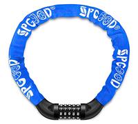 SPGOOD Chaîne Antivol Vélo à Code (14 Couleurs) Cadenas à Vélo avec 5 Chiffres Mot de Passe pour vélo, Moto, Porte, Portail(Noir Foncé)