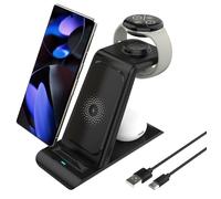 SPGUARD Chargeur sans fil pour Google Pixel Watch 3/2,3 en 1 Station de charge sans fil pour Google Pixel 8/8 Pro7/7a/7 Pro/6/6 Pro/5/4/3/XL/Fold,Pixel BudsPro(Not compatible with Google Pixel Watch1)