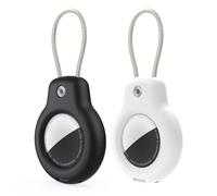 SPGUARD Compatible avec Apple AirTag Pendentif Support Sécurisé avec Câble(AirTag 1/2), 4 Pack Air Tag Lock Cas Keychain Couverture Étiquette de Bagage pour clés, Bagages et Plus