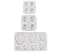 SPHALINDER Moules en Silicone pour Porte-clés Pendentif Patte de Chat à Quatre connexions, résine, Moule en Silicone, Colle Goutte, Bijoux, Porte-clés(6 Dog Claws)