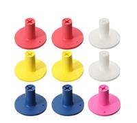 SPHALINDER Tees de Golf Support de Tee Golf en Caoutchouc, 10 pièces, 5 Couleurs, Hauteur 3.8 Cm