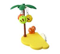 Sphère à mâcher pour Petit Oiseau, Jouet d ' enrichissement avec Surfaces texturées pour Le Conditionnement du Bec, Jouet à mâcher pour Perche de cocotier
