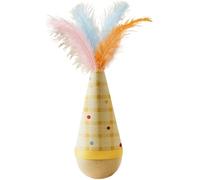 Sphère à redressement automatique, jouet interactif pour chat, balle oscillante de 2,17 x 5,51 pouces avec construction d'enrichissement, teaser en nylon roulant, jeu d'exercice avec design de gobelet