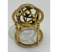 Sphère armillaire vintage en laiton, globe d'astrolabe nautique décoratif, décoration de bureau maritime (armillaire en laiton)