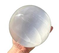 Sphère cristal sélénite blanche, méditation décoration intérieure Feng Shui | Boule de pierres précieuses naturelles, chakra, équilibrage, sorcellerie, orbe de décoration