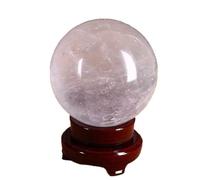Sphère de boule de cristal de quartz clair naturel - Ornement de pierres | Bureau, maison, salon, entrée - Décoration Feng Shui et cadeau d'ouverture d'entreprise