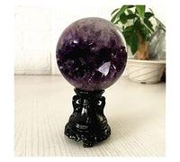 紫气东来， Sphère de cristal géode d'améthyste brute naturelle 65-86mm for la décoration et divination(A23 78mm 565g)