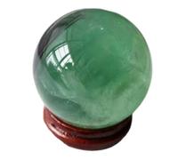 Sphère de Fluorite Verte Naturelle Pierre de Pierre précieuse à Boule de Cristal pour Le Bureau de l'appartement à Domicile décor Boho, 40~50 mm