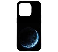 Sphère de Terre Petite Zone éclairée Scène Sombre Minimale Vue Propre Coque pour iPhone 15 Pro