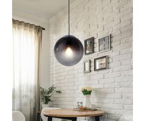 Sphère design pendule plafonnier salon chambre éclairage verre suspension lampe fumée