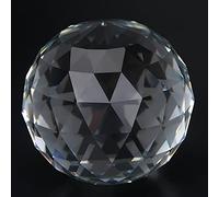 Sphère en Prisme Clair 80mm K9 Verre Optique Décoration Maison | Facettes taillées à la main, quincaillerie polie pour robinet ou poignée, réfraction de la lumière de rêve dans un hôtel ou