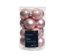 Sphère En Verre D3,5cm 16pz Mix Brillant Et Mat Rose Poudré | Decoris