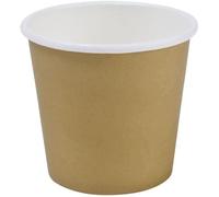 FourniResto - Gobelet à café 10 cl - Recyclable Carton Couleur Kraft Intérieur Blanc - Lot de 50 Ecologique