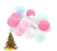 Sphère LED String Light - Decor Lights | Lumières avec des stringas USB avec des boules de coton | Parfait pour la chambre, la pièce maîtresse, le mariage, les décorations artisanales, les fêtes et l'