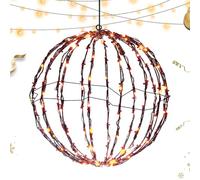 Sphère Lumineuse LED pour Extérieur, Boule De Noël - Globe Décoratif Festif, Ornements, Arbres, Patio, Jardin, Porche, Intérieur, Cour De Nuit, Vacances