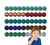 Sphère ronde en verre, plusieurs choix de couleurs | Marbre vibrant assortiment de couleurs multiples pour lance-pierres, décoration de la maison, dames chinoises, pièces de jeu