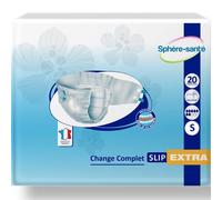 Sphère Santé - Slip Small Extra - Protection contre les fuites - Capacité d'absorption élevée - Confort élastique - Système anti-odeurs - Indicateur d'humidité