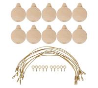 Sphères en bois brut à décorer pour sapin de Noël, suspension artisanale | Bois brut personnalisable, Peinture Corde dorée, Montage facile, Projet DIY étudiant, Design compact mignon