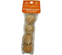 Sphères magiques Purification Aromanza Argentine - 4 bombes défumation poivre blanc, orange rouge et coquilles d'orange - HOSTENATURA