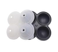 Spherical Silicone Ice Ball Mold - Reusable Non-Slip Tray For Whiskey & Cocktails, Precision Round Ice Maker For Bourbon & Iced Coffee, Elegant Restaurant & Home Bar Freezer Accessories