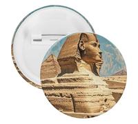Sphinx Badge rond en métal léger pour sac à dos, épingles à boutons tendance pour chemises, vestes, châle, manteau, unisexe, 12PCS, Fer blanc, épingles rondes en métal