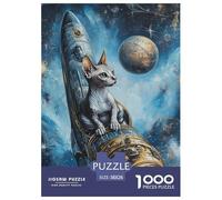 Sphinx Chat 1000 Pieces Animation Puzzle en Papier Jeu Éduchatif Défi Jeu Cadeau Unique Adultes Et Enfants Dès 14 Ans 38x26cm/1000pcs