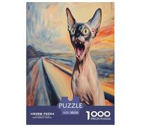 Sphinx Chat Puzzle 1000 Pièces Educa Jouet Divertissement Créatif De l'art De La DécoRation Animaux Jeu Éduchatif Challenge Toy Adultes & Enfants des 14 Ans 38x26cm/1000pcs