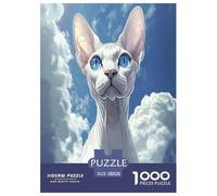 Sphinx Chat Puzzles 1000 Pieces Cadeau Unique Jeu Éduchatif Défi Jouet À De Qualité Supérieure Peinture Art pour Adultes Enfants 38x26cm/1000pcs