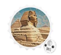 Sphinx Décapsuleur magnétique, outil de cuisine peu encombrant, décapsuleur amusant et aimant de réfrigérateur pour camping, voyage, camping, blanc