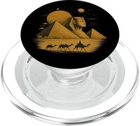 Sphinx égyptien et Pyramide Art Egypte Camel Caravan PopSockets PopGrip pour MagSafe