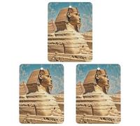 Sphinx Lot de 3 désodorisants carrés à suspendre pour voiture, maison, bureau, style noir
