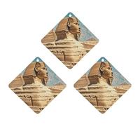 Sphinx Lot de 3 désodorisants pour voiture à suspendre en forme de losange - Cartes parfumées durables pour voiture, maison, bureau - Style blanc