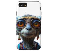 Sphynx Bastet Pharaon de Dessin animé égyptien Cadeau pour Les Amoureux des Chats Coque pour iPhone SE (2020) / 7/8