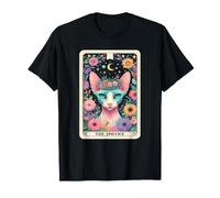 Sphynx Carte de Tarot Motif Chat Floral Boho Cottagecore T-Shirt