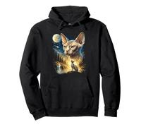 Sphynx Cat Hurlant à la Lune Meme Funny 90's Sphynx Cat Sweat à Capuche