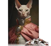 Sphynx Cat King Puzzle 1000 Pièces Educa Jouet en Bois Divertissement Créatif Décoration Intérieure Jeu Éducatif Challenge Toy Adultes & Enfants des 14 Ans 1000pcs (75x50cm)