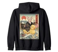 Sphynx Cat Ninja Japon Vintage Japanese Ukiyo-e Art Sweat à Capuche