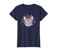 Sphynx Cat | Troisième œil | Propriétaire de Chat Sphynx sans Poils T-Shirt, Femme, Bleu Marine, XL