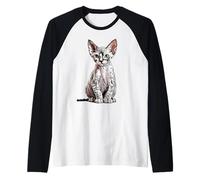 Sphynx Chaton Croquis Dessin Art Amoureux des Chats Manche Raglan